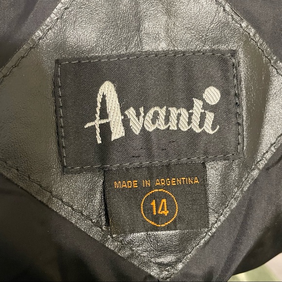 Vintage Avanti 90s 100% Leather Jacket. Size 14 - Picture 4 of 4